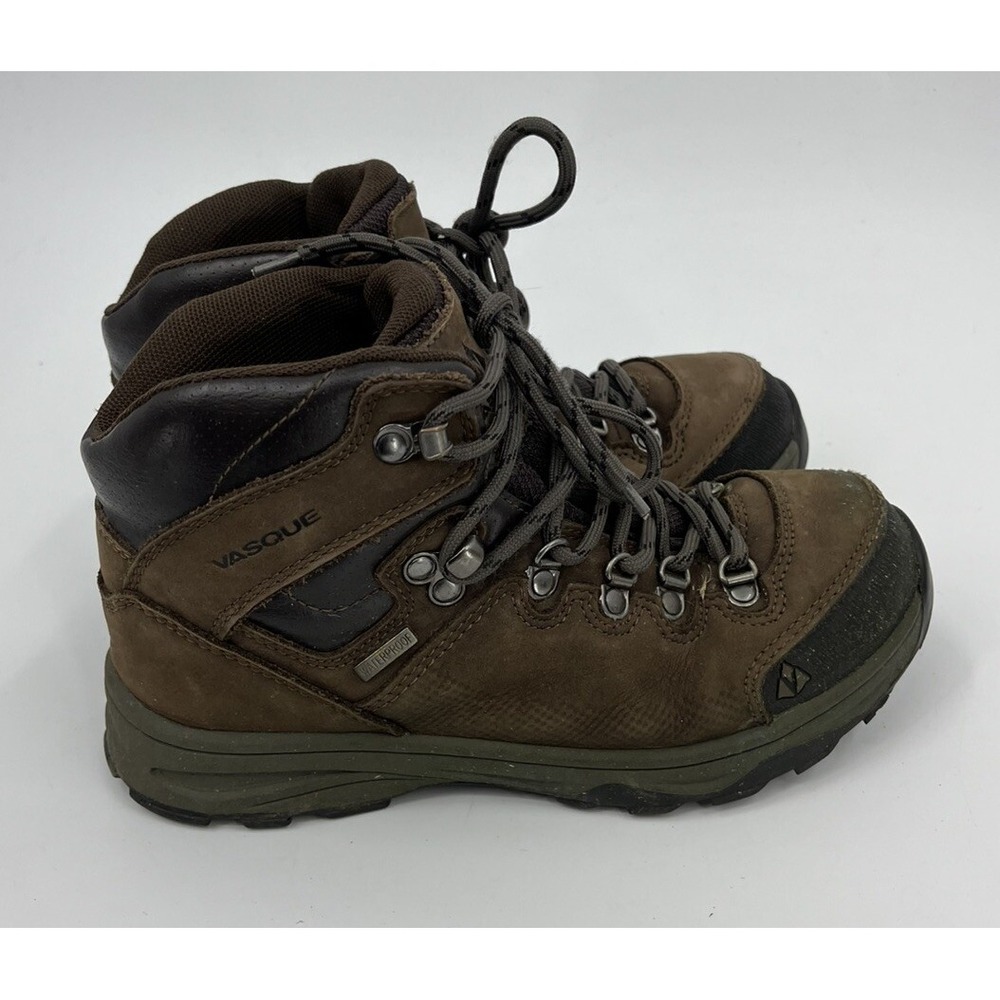 Vasque Kids Youth Brown Suede Waterproof Hiking Trail Boots Size 4